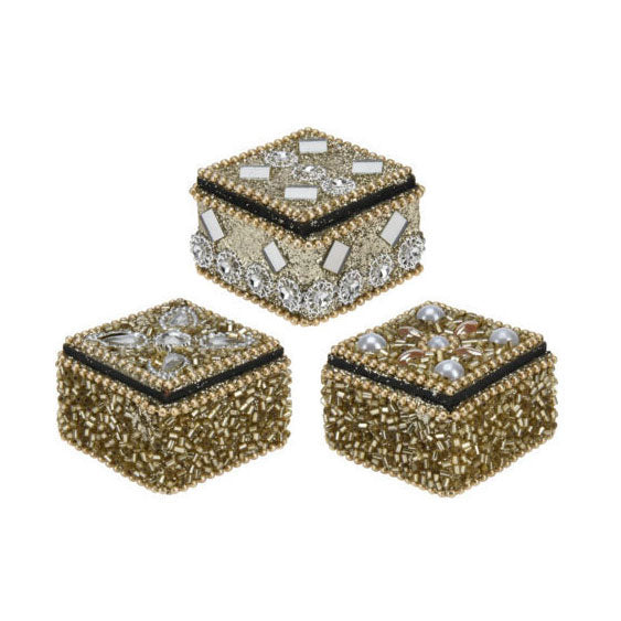 Load image into Gallery viewer, Opbergdoosje 4x3cm goud, set van 36

