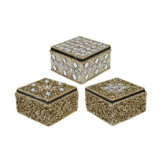 Doosje 7x4cm goud, set van 12