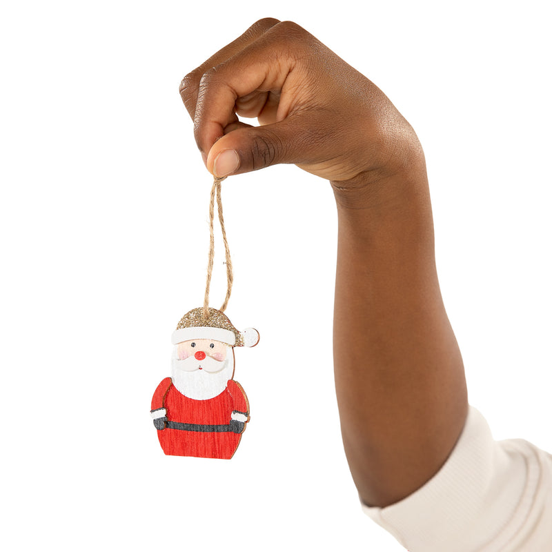 Load image into Gallery viewer, Houten kerstboomhangers, 8st.
