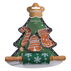 Bakset Kerst Design, 4dlg.
