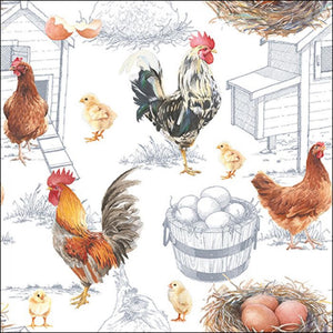 Ambiente servetten chicken farm 33cm 20 stuks