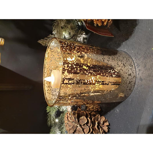 House of nature theelichthouder glas voor 3 lichtjes 15cm