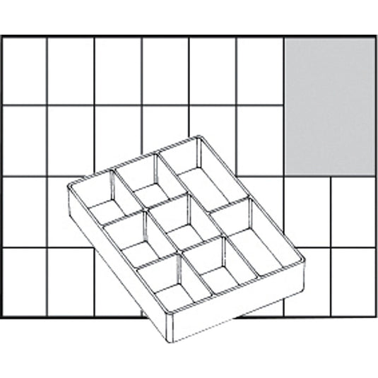 Raaco inzet box, afm a78 low, h: 24 mm, afm 109x79 mm, 1 stuk