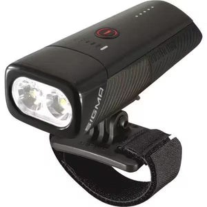 Sigma koplamp Buster 1100 LED helmhouder -Li-ion accu USB