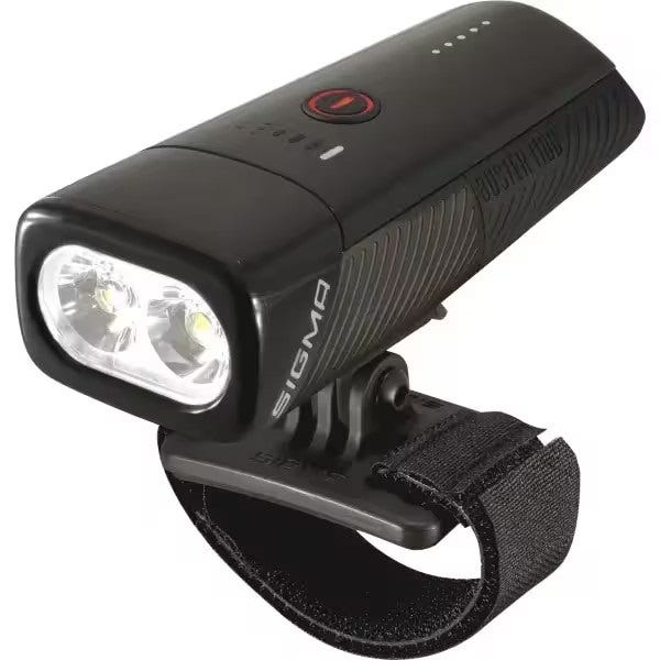 Load image into Gallery viewer, Sigma koplamp Buster 1100 LED helmhouder -Li-ion accu USB
