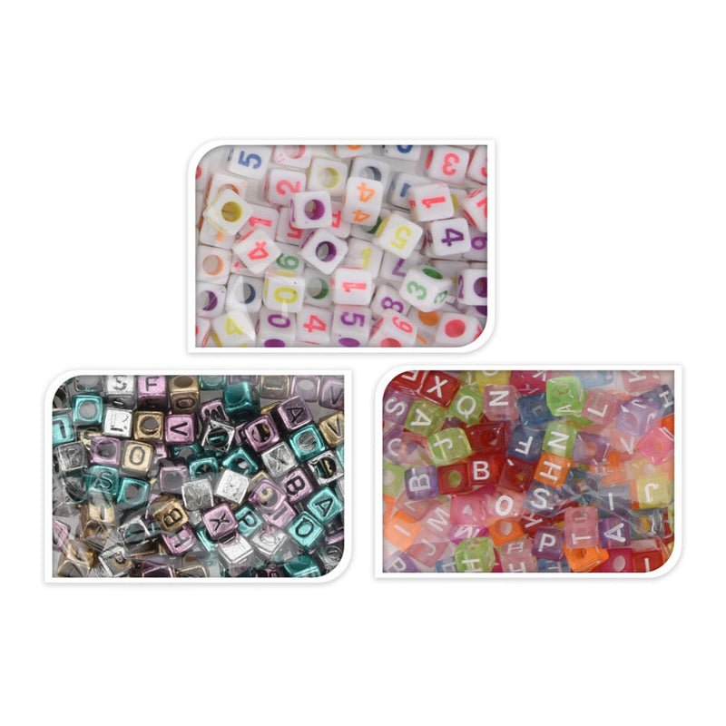 Load image into Gallery viewer, Kralenset metallic letters, 15 gram per zak
