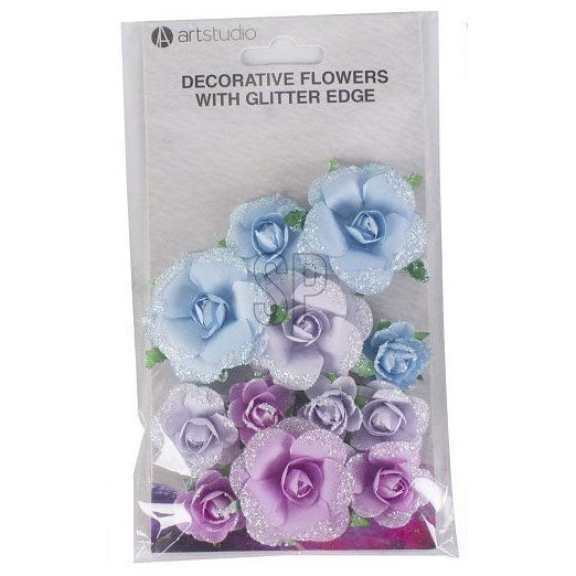 Load image into Gallery viewer, Papieren bloemen met glitters
