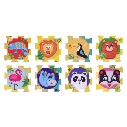 EVA Vloermat Puzzel Dieren, 8st.