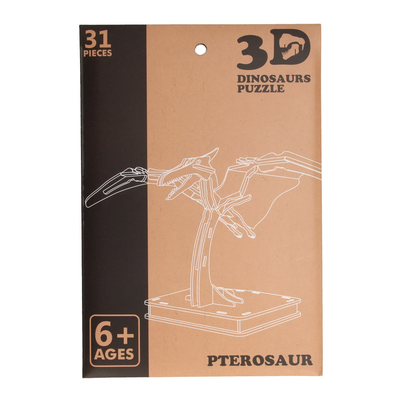 Load image into Gallery viewer, Koopman houten 3d puzzel dinosaurus
