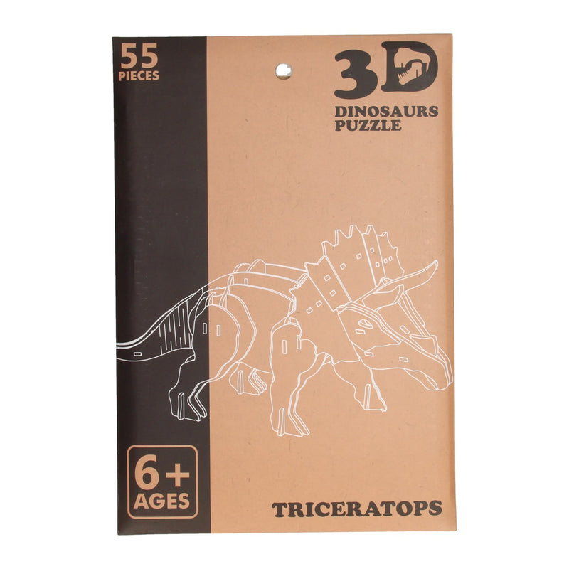 Load image into Gallery viewer, Koopman houten 3d puzzel dinosaurus
