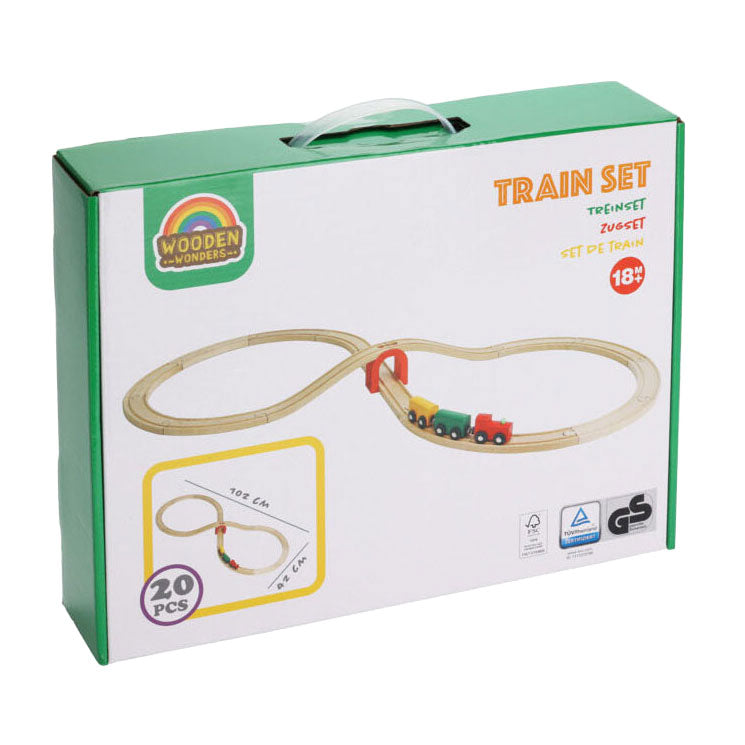 Load image into Gallery viewer, Koopman houten trein set, 20dlg.
