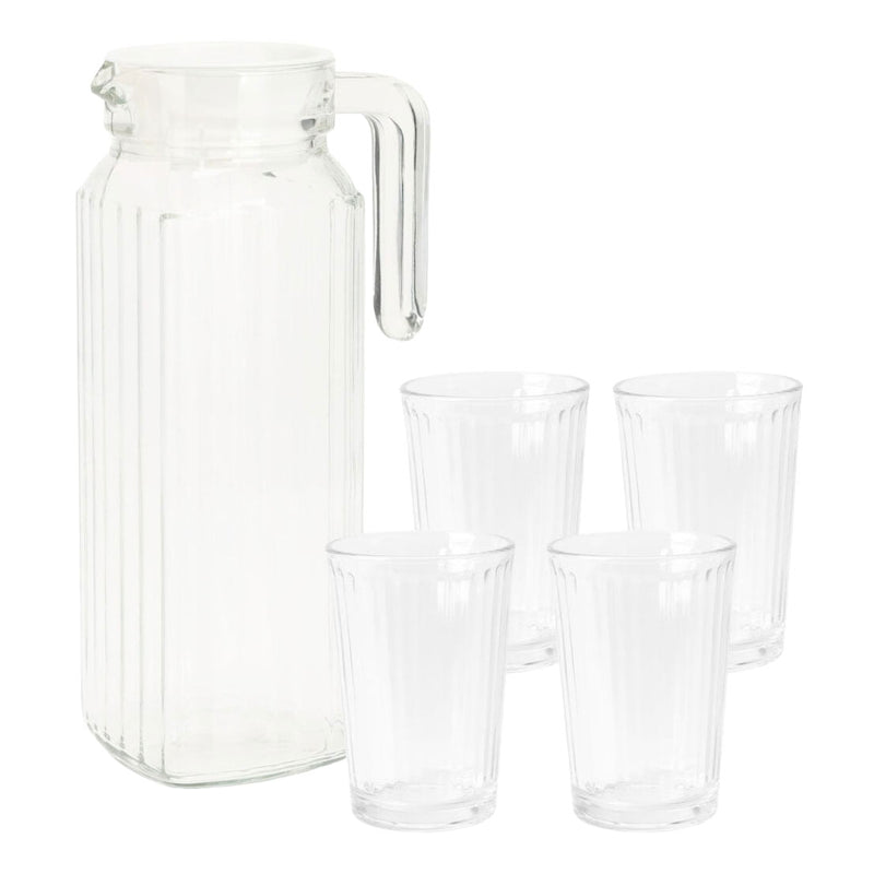 Load image into Gallery viewer, Drinkglazenset met kan, 5dlg.
