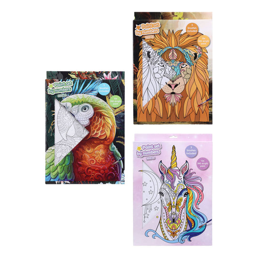 Schilderset dier verven op nummer, 16dlg.