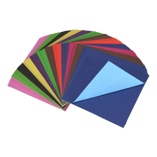 Gekleurd papier klein 156 vellen, 7,5x7,5cm