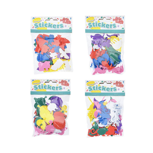 Sticker foam dieren of voertuig