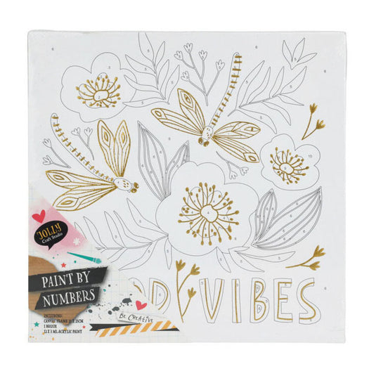 Merkloos sans marque schilderset met canvas, 25x25cm