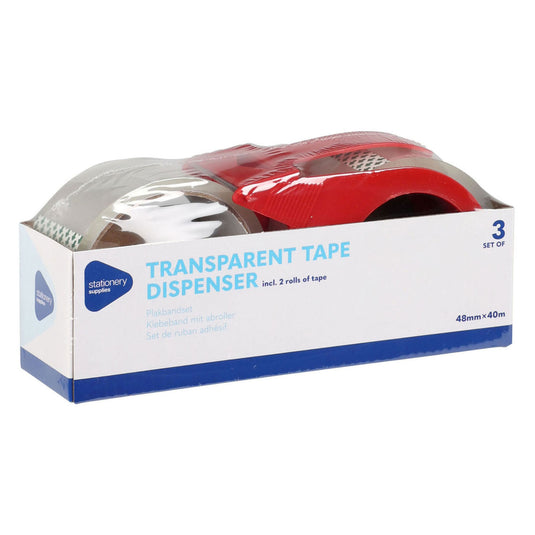 Plakbandhouder met 2 plakbandrollen