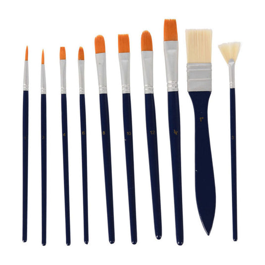 Koopman kwasten set olieverf opbergtas 10 stuks schilderen creatief kinderen.
