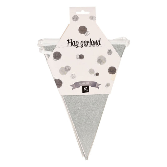 Vlaggenlijn zilver, 6m