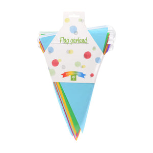 Vlaggenlijn multi kleuren met 20 vlaggen, 10m