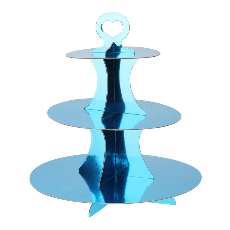 Load image into Gallery viewer, Etagere karton 3 laags blauw
