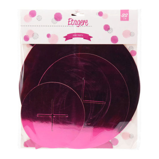 Etagere karton 3 laags roze