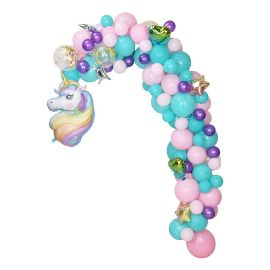 Bouw je eigen ballonnenboog set unicorn, 120dlg.