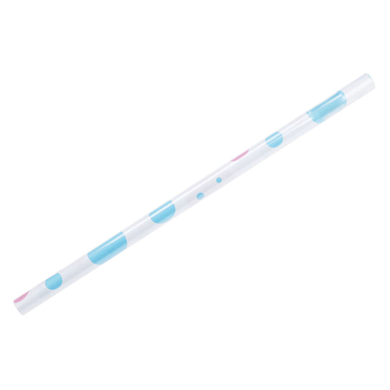 Load image into Gallery viewer, Cadeaupapier blauw roze stippen, 4mtr.
