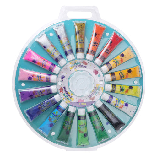 Acrylverf met pallet set, 18dlg.