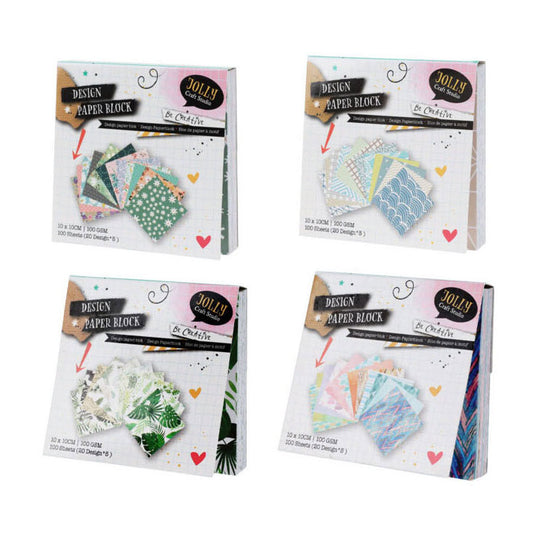 Blok dessinpapier 10x10cm, 100st.