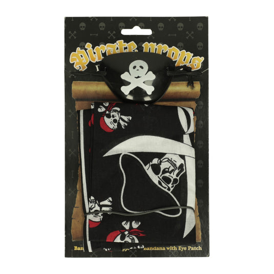 Piraten bandana met ooglapje