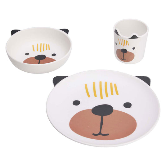 Kinder serviesset melamine - hond, 3dlg.