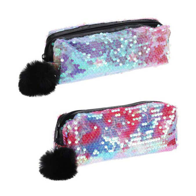 Load image into Gallery viewer, Koopman etui met pailletten en pompom
