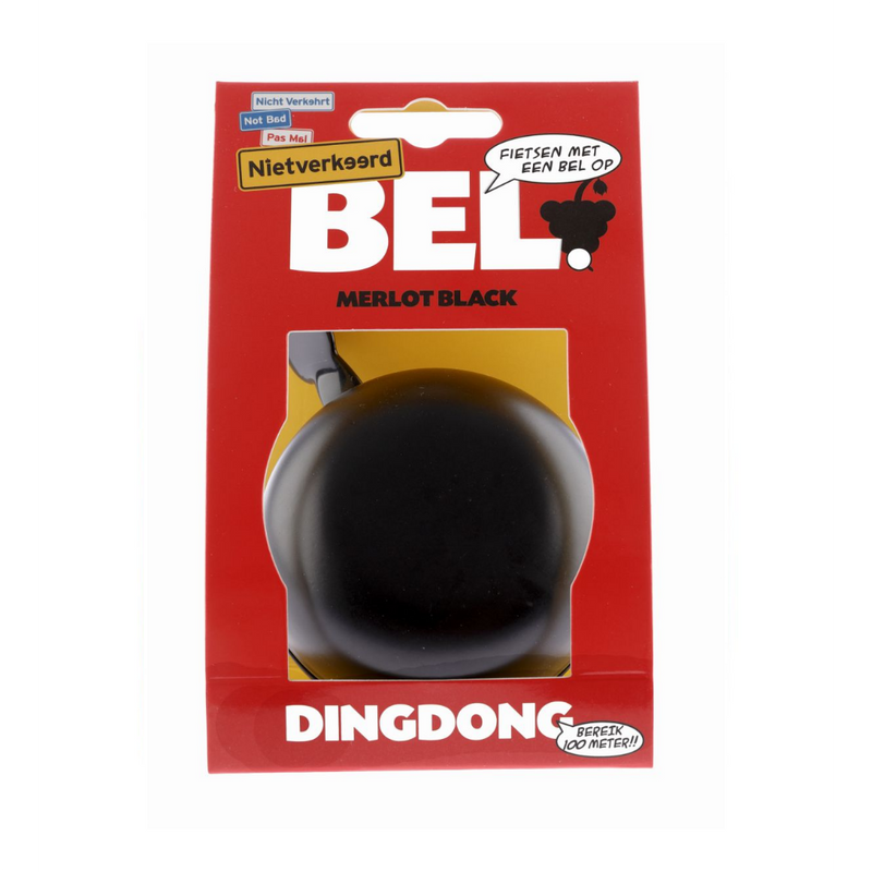 Load image into Gallery viewer, fietsbel ding-dong staal 80 mm zwart
