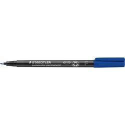 Staedtler marker permanent lumocolor 318-3 fijn 0,6m blauw 10 stuk