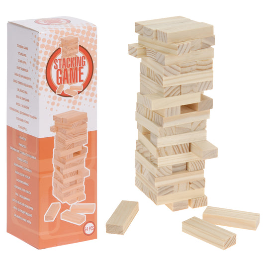 Stapeltoren hout mini, 54dlg