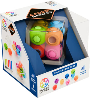 Smartgames caged marbles - 3d logische breinbreker - 80 uitdagende opdrachten - compact denkspel kubuspuzzel - vanaf 10 jaar