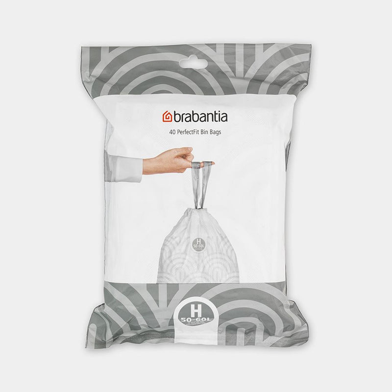 Load image into Gallery viewer, Brabantia perfectfit 50-60 liter vuilniszakken h dispenser pack 40 zakken
