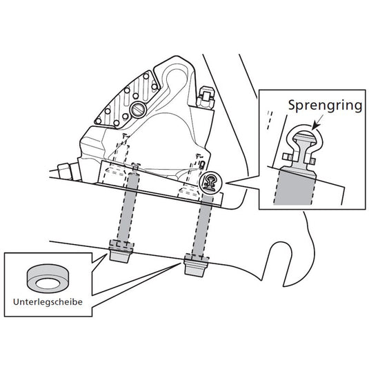 Shimano caliper fixing bolt type c for rear flat mount