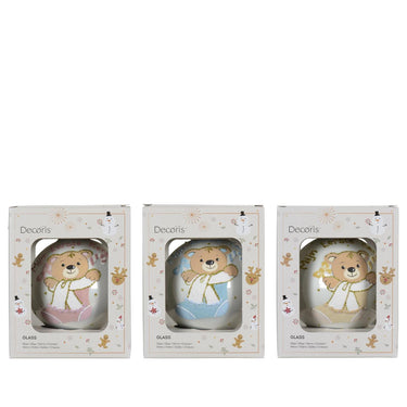 Decoris kerstbal mijn eerste kerst ã˜10cm glas 3 assorti