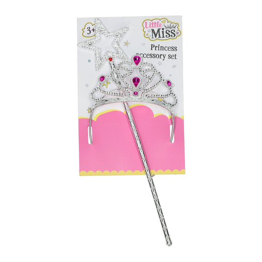Prinsessen accessoireset tiara en toverstaf