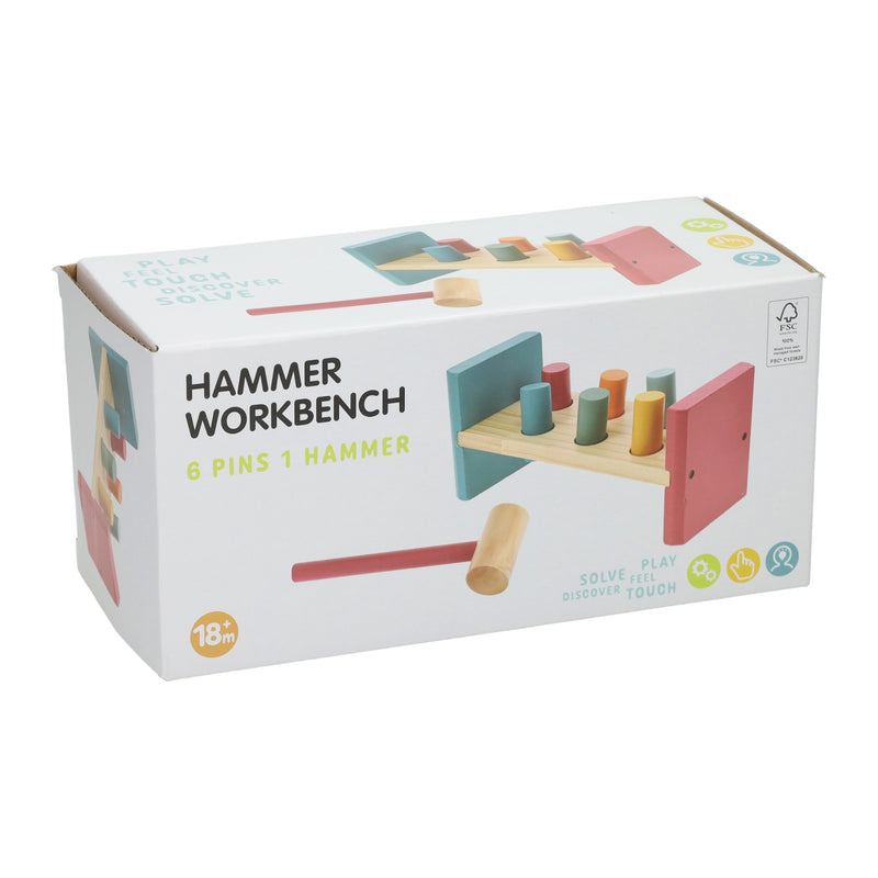 Load image into Gallery viewer, Houten hamerbank met hamer
