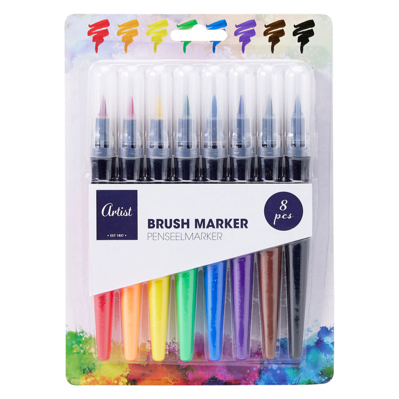 Load image into Gallery viewer, Set brush tip markers 15mm - 8st.
