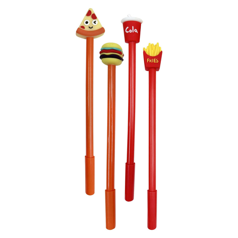 Load image into Gallery viewer, Set gelpennen fastfood in etui, 4 stuks
