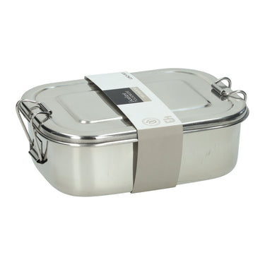 Lunchbox van rvs - 18x13x6,8cm