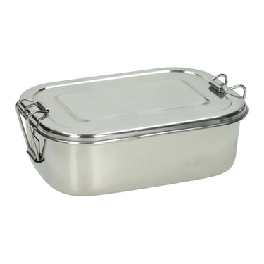 Lunchbox van rvs - 18x13x6,8cm