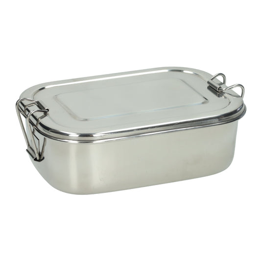 Lunchbox van rvs - 18x13x6,8cm