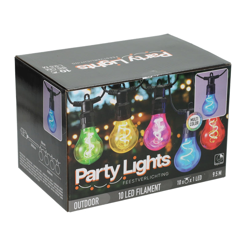 Load image into Gallery viewer, Multikleurige feestverlichting met 10 lampen
