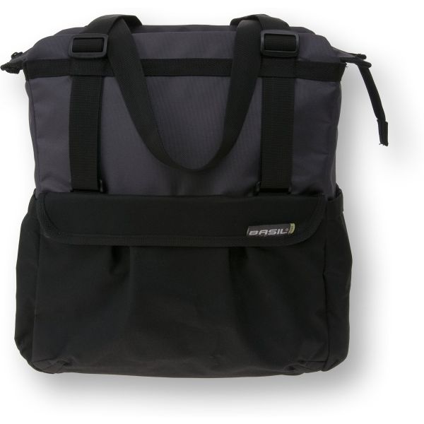 Load image into Gallery viewer, Basil Shopper XL - sportieve en trendy fietstas voor boodschappen en strand, zwart antraciet, 20L

