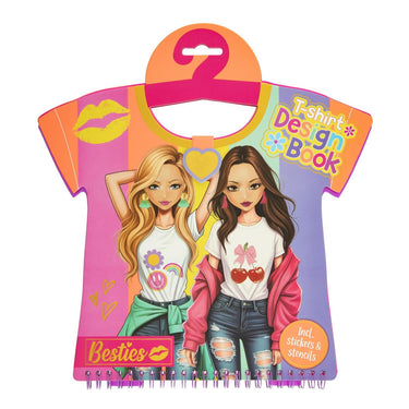 Besties t-shirt design book 20 vel + stickers